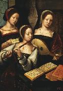 Master of the Housebook Concert of Women oil painting on canvas